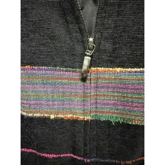Sag Harbor Full Zip Blazer Vintage Black Multi Stripe ladies size 8 - Picture 8 of 10